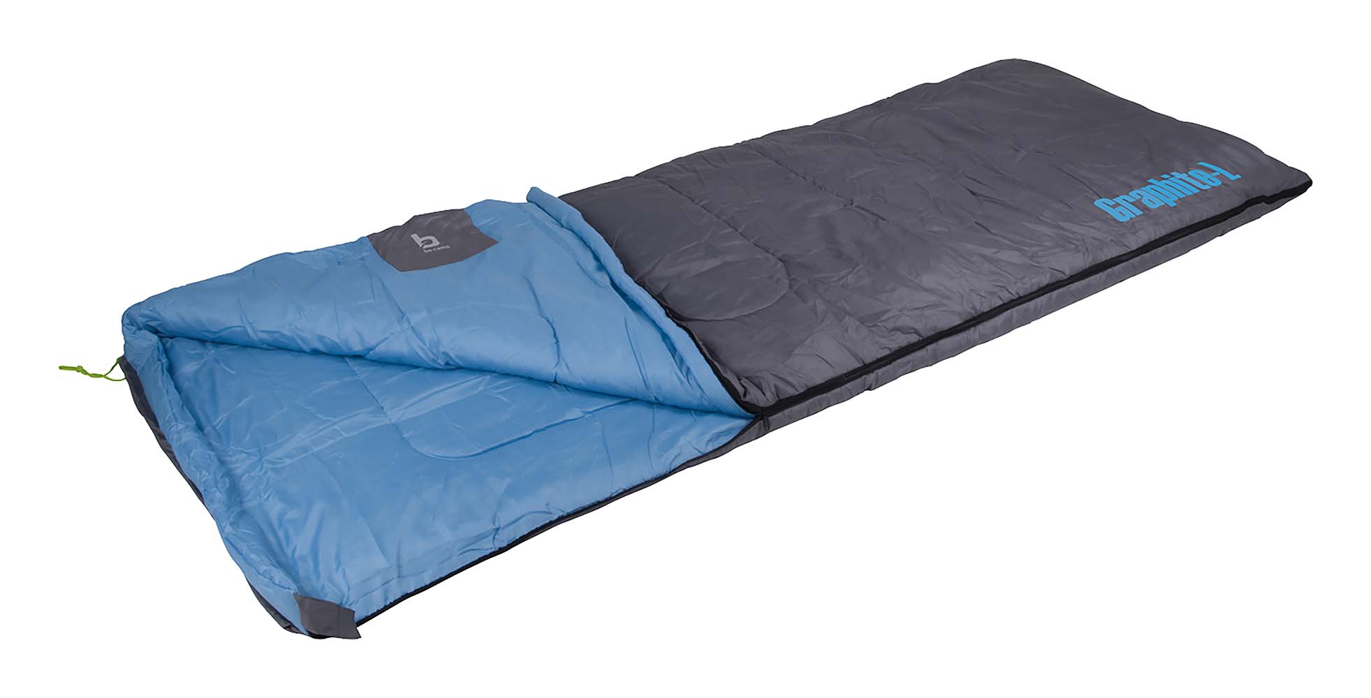 3605753 Un cómodo saco de dormir. Apto para uso a partir de 2 grados, y muy cómodo a partir de 12 grados. Con relleno de Fibra Hueca 3D de 250 g/m² de alta calidad. Este saco de dormir también tiene un suave forro interior y exterior de algodón poliéster. Al abrir la cremallera, el saco de dormir se puede utilizar como manta o guardarlo en otro saco de dormir Bo-Camp. Este saco de dormir tiene regulación de temperatura mediante una cremallera en el extremo de los pies, un cordón, un cómodo borde superior y un bolsillo para dinero en el interior. Compacto para llevar en el estuche provisto.