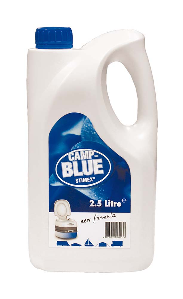 5506010 Camp-Blue ist eine umweltfreundliche und sehr konzentrierte Toilettenflüssigkeit. Speziell für den Wassertank chemischer Toiletten entwickelt. Camp-Blue ist biologisch abbaubar und verhindert unangenehme Gerüche. Camp-Blue funktioniert auch nach dem Einfrieren und Auftauen. Eine 2,5-l-Flasche reicht für ca. 25 mal Nachfüllen.