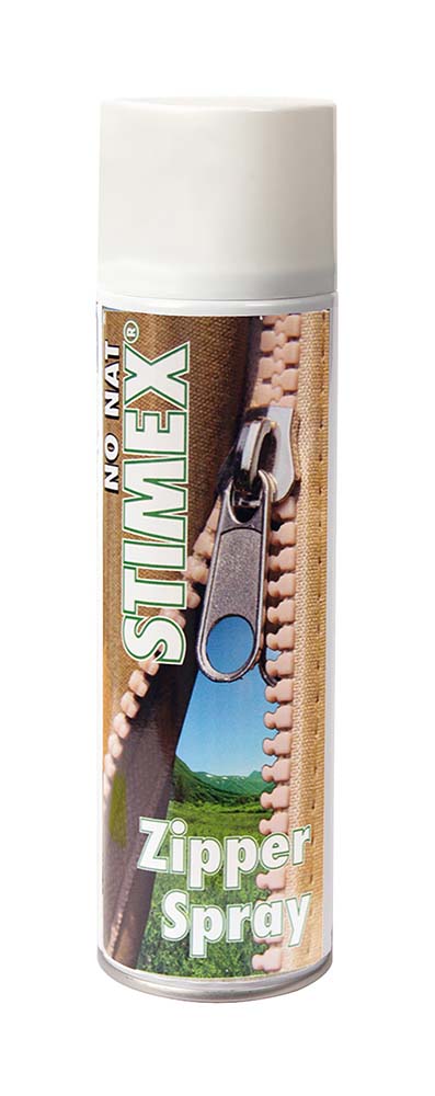 5612710 Stimex Zipper Spray ist ein Hochleistungsschmiermittel für Reißverschlüsse. Ideal zum Schützen, Imprägnieren und Schmieren von Reißverschlüssen, Scharnieren, Wohnwagenschienen und Gummidichtungen.