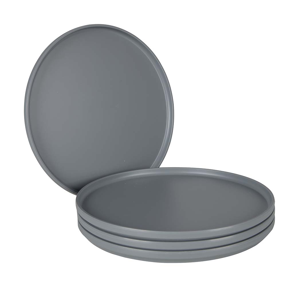 Bo-Camp - Industrial collection - Tableware - Patom - Melamine - 16 Pieces - Light grey detail 2