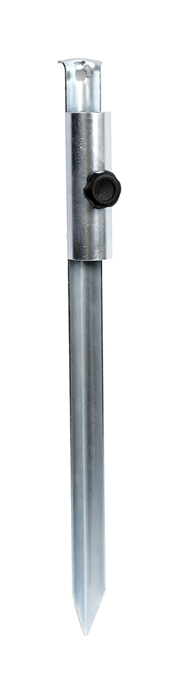 7263336 Un robusto sinfín de sombrilla de acero galvanizado con un tornillo de ajuste. Esta barrena para sombrilla está diseñada para colocar firmemente una sombrilla directamente en el suelo. El sinfín de sombrilla se coloca en el suelo y el eje de la sombrilla se fija firmemente mediante el tornillo de ajuste. Adecuado para ejes de sombrilla con un diámetro de 33 milímetros.