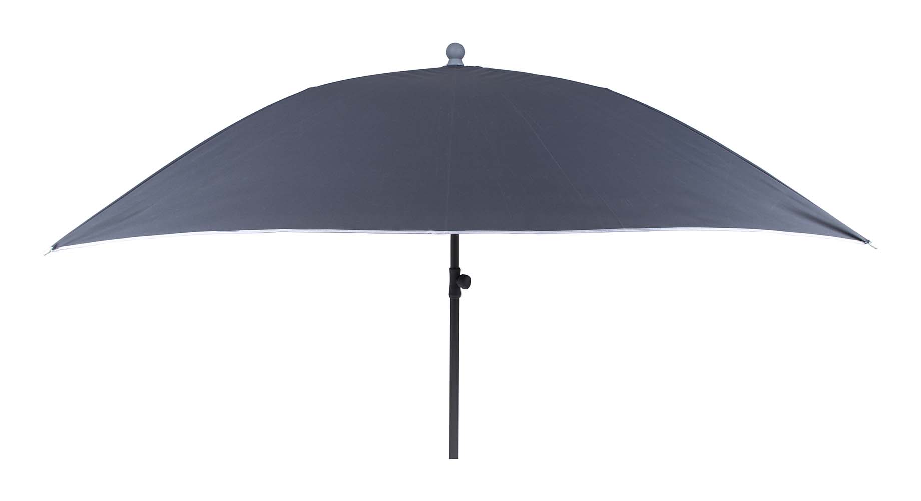 7267290 Een stevige vierkante parasol. Inclusief in hoogte verstelbare stalen steel voor in het zand, in een parasolvoet of in een tafelopening. Ideaal voor op het strand, op de camping of in de tuin. Voorzien van een stevig 160 gr/m² polyester doek. Bovendien zeer gemakkelijk mee te nemen (Ø 17x100 cm). De steel van de parasol heeft een diameter van 32 millimeter.