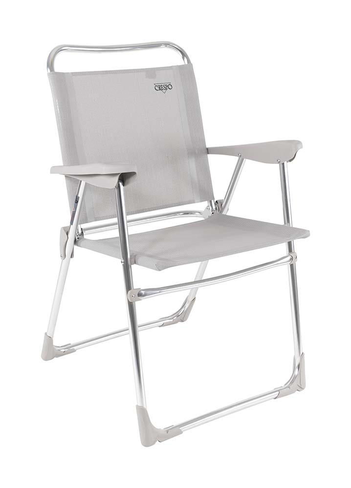 1149374 Een extra stevige en comfortabele stoel. Deze stoel is extra stabiel door het U-vormig frame en de stabilisatoren en de stoel is voorzien van comfortabele armleuningen. Ook veilig voor kinderen. Na gebruik is deze stoel eenvoudig en compact opvouwbaar.