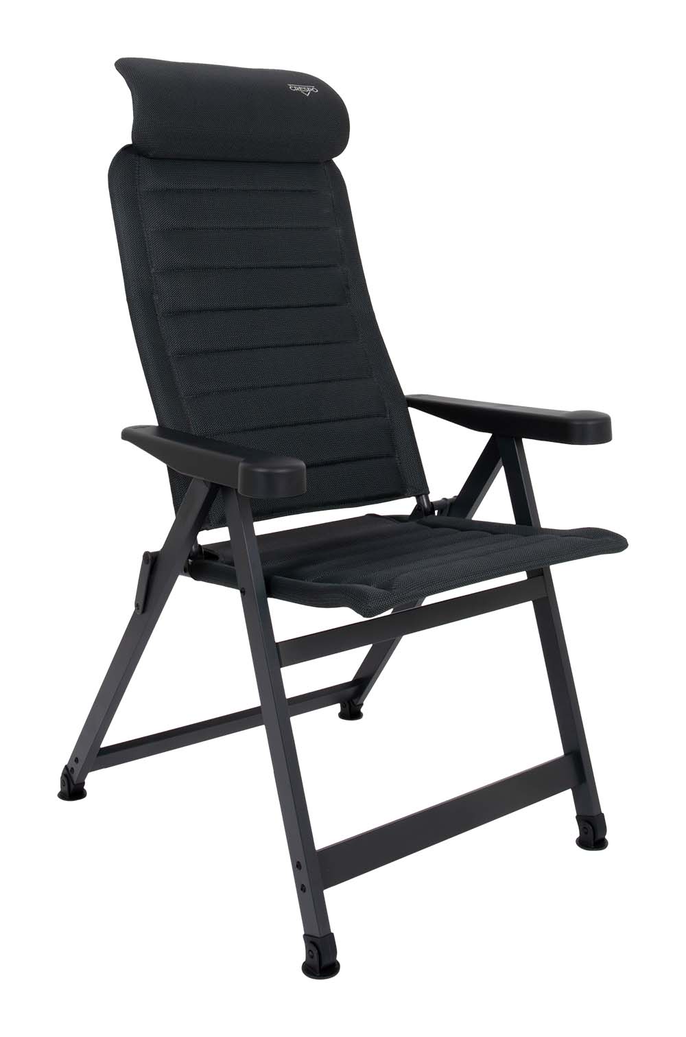 1149525 An ergonomic 7-position adjustable standing chair. The chair is designed in a square frame and equipped with stabilization feet so that the chair is always sturdy. In addition, the chair is equipped with an adjustable headrest. The comfortable and chic upholstery is extra breathable and does not retain moisture due to its open cell structure. This makes the chair dry much faster than chairs with traditional foam padding. This chair has an extra high seat and a longer backrest. Ideal for the taller person. Provides maximum comfort with the 7-position adjustable backrest. Both the backrest and armrests are ergonomically shaped. The chair features an anodized H-frame for added stability and strength.