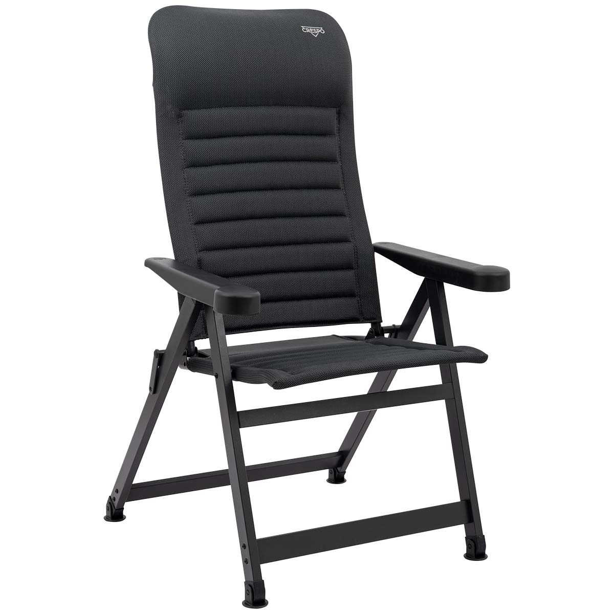 1149530 Een ergonomische in 7 standen verstelbare standenstoel. De stoel is uitgevoerd in een vierkant frame en voorzien van stabilisatievoeten waardoor de stoel altijd zeer stevig staat. De zeer comfortabele en chique stoffering is extra luchtdoorlatend en houdt door de open celstructuur geen vocht vast. Hierdoor is de stoel veel sneller droog dan stoelen met een traditionele schuimvulling. Deze stoel heeft een lagere zit en een kortere rugleuning. Hierdoor is deze stoel uitermate geschikt voor mensen met kortere benen. Biedt maximaal comfort door de in 7 standen verstelbare rugleuning. Zowel de rugleuning als de armleggers zijn ergonomisch gevormd. De stoel is voorzien van een geanodiseerd H-frame voor extra stabiliteit en stevigheid. Door de lagere zit is deze stoel compact en gemakkelijk mee te nemen.