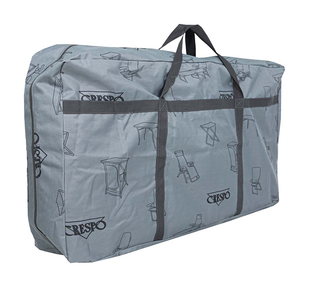1162749 Diese geräumige Transporttasche mit Reißverschluss und Trageriemen besteht aus widerstandsfähigem 600D Polyester und ermöglicht eine platzsparende Aufbewahrung. Die Tasche ist beispielsweise geeignet für diverse verstellbare Klappstühle.