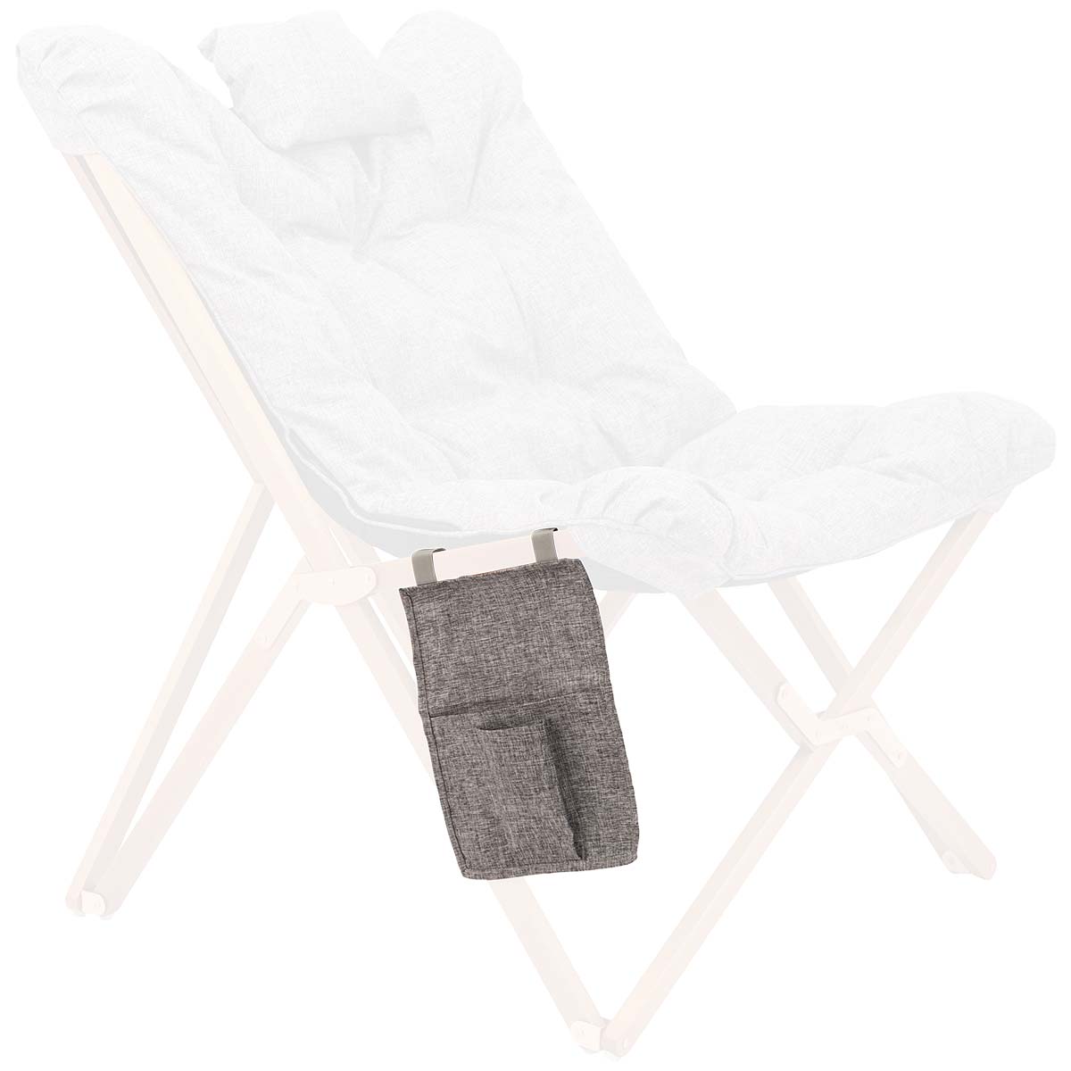 1204364 Met deze stoel organizer maak je jouw Bloomsbury relaxstoel nóg praktischer. Gemaakt van oxford polyester, biedt deze organizer twee vakken: een voor je smartphone en een voor bijvoorbeeld een tijdschrift. Ideaal om je spullen netjes en dichtbij te bewaren tijdens ontspanning. Dankzij de twee klittenband lusjes bevestig je deze eenvoudig aan de stoel. De organizer is ook ook geschikt voor andere stoelen.