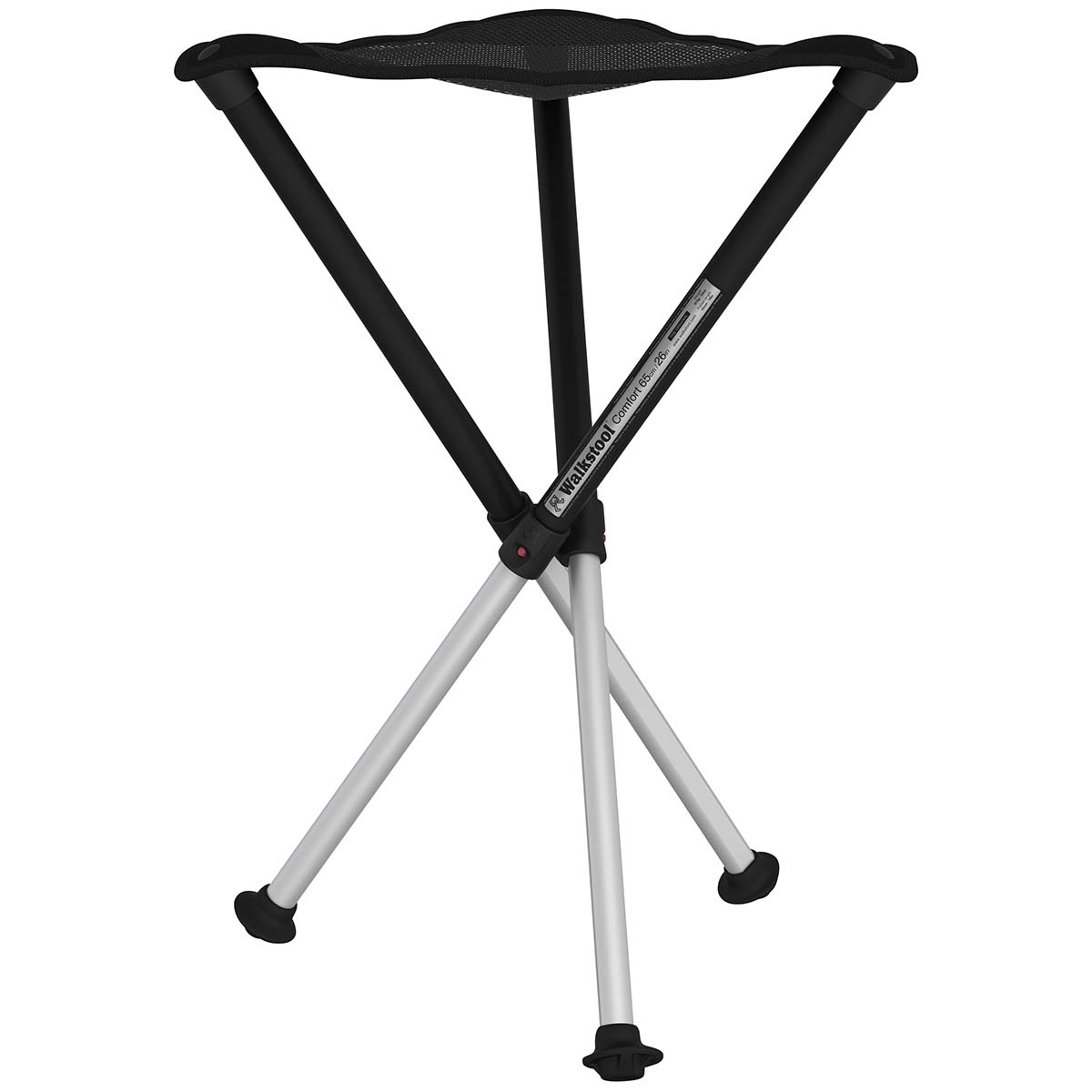 1204587 Walkstool - 3-Poots krukje - Comfort 65 cm - Verstelbaar - Zwart