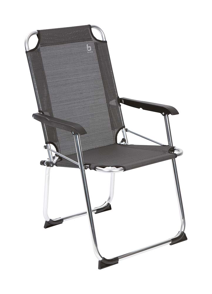 1211955 "Una silla plegable extremadamente cómoda y lujosa. Una silla en la que se combinan diseño, comodidad y funcionalidad. Con un lujoso y resistente tejido de textileno y un ligero armazón de aluminio. La silla también cuenta con estabilizadores adicionales y un """"bloqueo de seguridad"""" contra plegados no deseados. Compacta de transportar (LxAxA plegada): 65x55x7 centímetros. Altura del asiento: 40 centímetros. Profundidad del asiento: 43 centímetros. Anchura del asiento: 44 centímetros. Capacidad máxima de carga: 100 kilogramos."