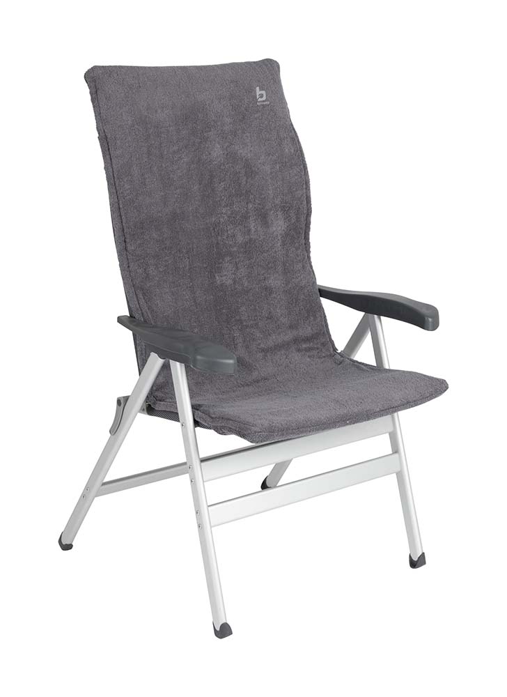 1849297 An extra soft chair cover for (camping)chairs This universal cover provides optimal seating comfort and protects the chair. Extra comfortable due to the padded terry towelling. This chair cover is universally applicable.