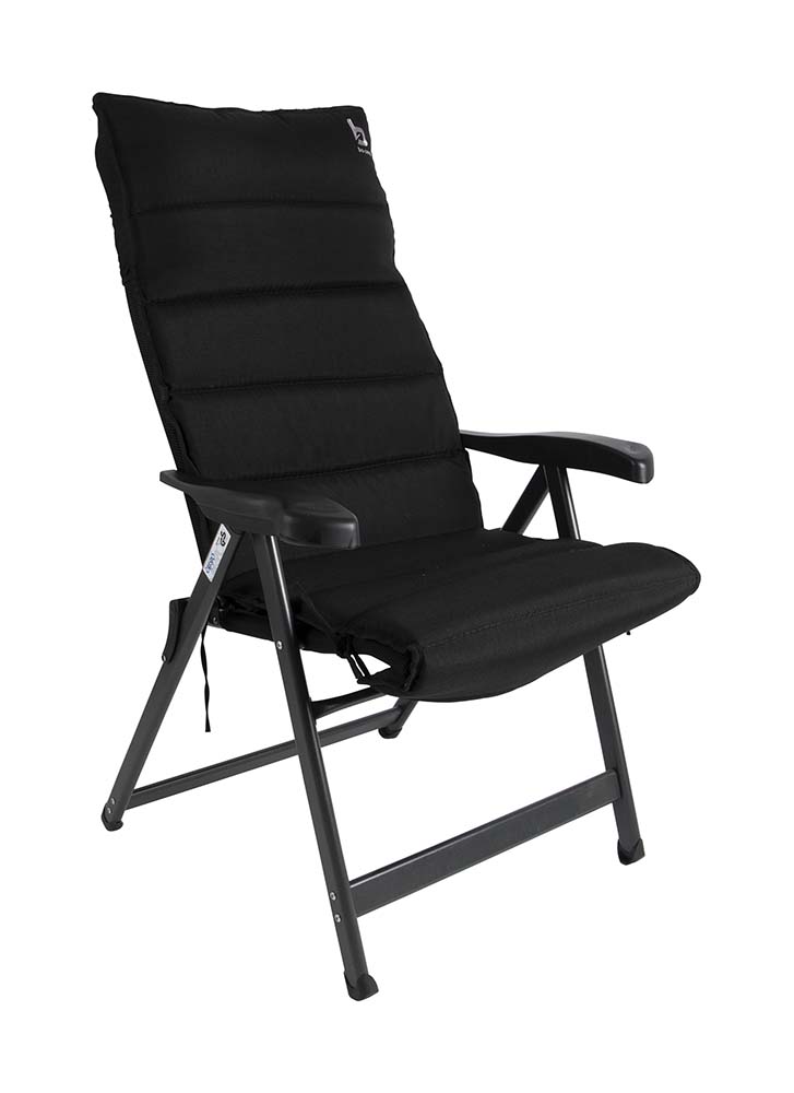 1849324 Ein universelles Sitzkissen für (Camping-)Stühle. Das Kissen besteht aus einem Olefin-Gewebe, das wasserabweisend und besonders widerstandsfähig gegen das Ausbleichen durch Sonnenlicht ist. Das Kissen ist sehr pflegeleicht und hat eine lange Lebensdauer. Dieses gepolsterte Sitzkissen sorgt für optimalen Sitzkomfort. Mit Hilfe von Kordel und Schlaufen kann dieses Kissen an jeden Stuhl angepasst werden.
