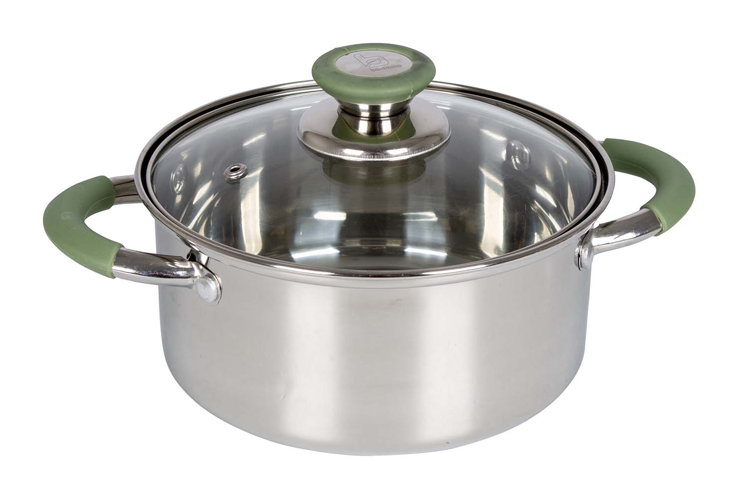 2100915 A lightweight and stainless steel pan with heat-resistant handles. With a trendy design and luxurious appearance. Suitable for the heat sources gas, ceramic and electric.