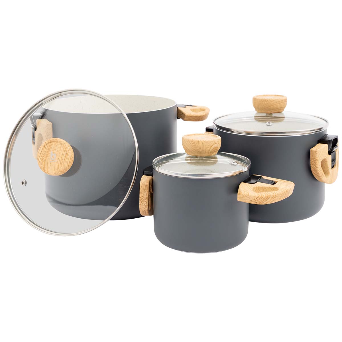 2304571 Bo-Camp - Urban Outdoor collection - Pannenset - Barbican - Aluminium - Inductie - 3-Delig