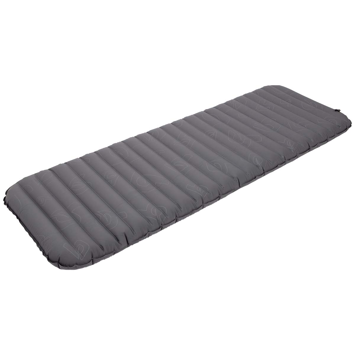 3106610 A comfortable and lightweight air mattress. This panelled air mattress has 23 horizontal panels that provide a high level of comfort. Has a large filling opening with double valve. This allows the air mattress to rapidly inflate and deflate. Made of strong 190T polyester with a PVC coating.