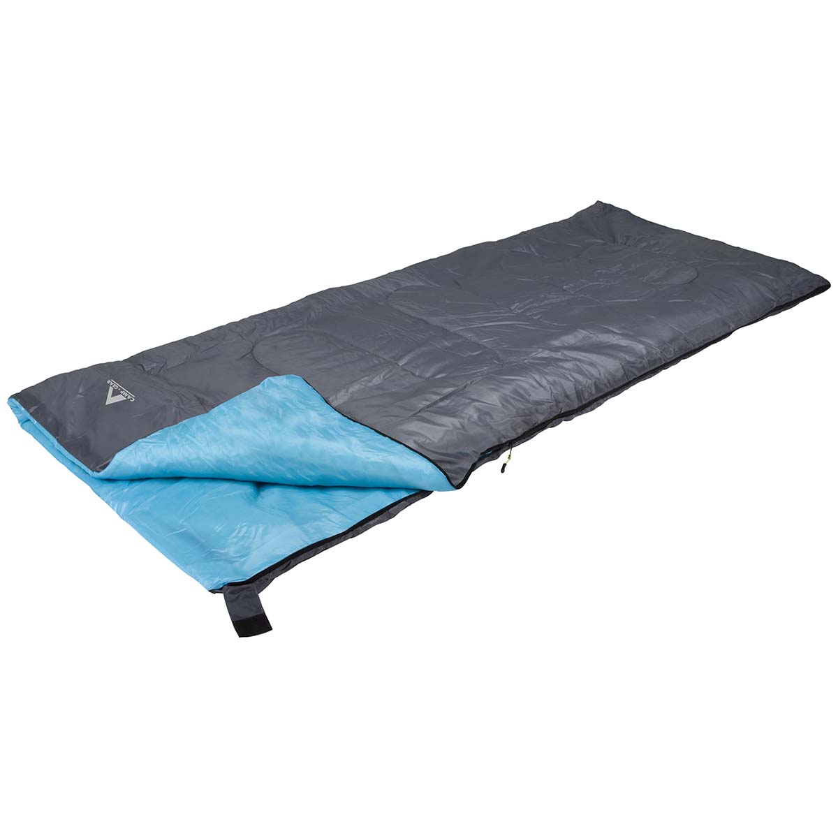 3605747 A very compact sleeping bag. Suitable for use from 10 degrees and very comfortable at 17 degrees. This sleeping bag features a drawstring and comfort top edge. Unzipped, this sleeping bag can be used as a blanket or zipped on to another Camp-Gear sleeping bag. Filled with 100 gr/m² Hollow Fiber and both the inside and outside is made of 170T polyester. This sleeping bag is extra compact to store in the supplied case. This makes it ideal for traveling.