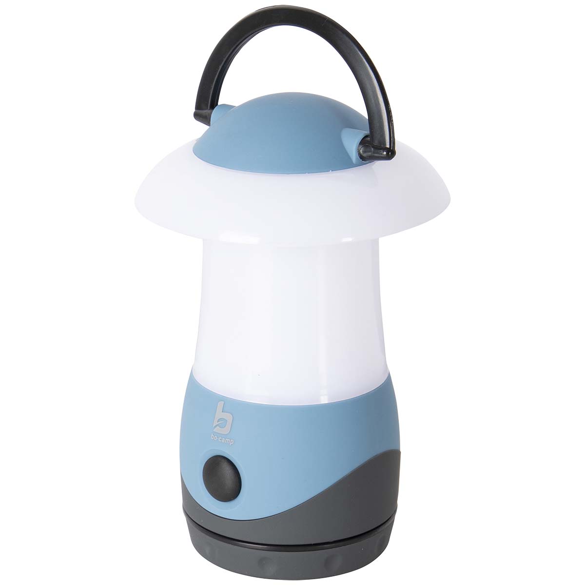 5818906 "Een stijlvolle tafellamp. Verzorgt een aangenaam licht door high power LED's met warme lichtkleur en de wit matte kap. De lamp is te gebruiken in drie lichtstanden: 30%, 60% en 100%. Voorzien van een stroeve rubberised behuizing voor meer grip en een inklapbaar hengsel. Werkt op 3x AAA batterijen (niet inbegrepen). Brandduur: 50-7 uur. Lichtopbrengst: 13-100 lumen."