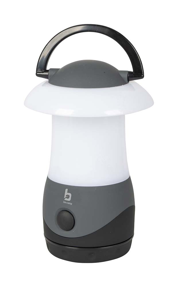 5818946 A stylish table lamp. Provides a pleasant light through high power LEDs with warm light colour and the white matte cover. This lamp can be used in three light modes: 30%, 60% and 100%. Has a stiff rubberised housing for more grip and a folding handle. Works with 3x AAA batteries (not included). Burning time: 50-7 hours Light Output: 13-100 lumen