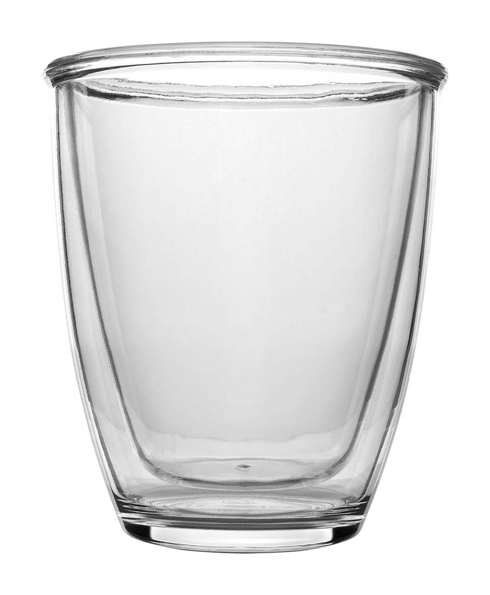 6101325 Sehr handliche doppelwandige Gläser. Die doppelwandigen Gläser haben eine Reihe von Vorteilen. Beispielsweise sorgt die Luft zwischen den 2 Wänden für eine isolierende Wirkung. Dadurch bleibt das Getränk im Glas länger warm. Darüber hinaus sorgt die zusätzliche Wand dafür, dass das Glas mit heißen Getränken leicht gehalten werden kann. Die Außenwand wird nicht so heiß. Die Gläser bestehen aus Polycarbonat, wodurch sie sehr stark und praktisch unzerbrechlich sind. Das Set enthält 2 doppelwandige Gläser.