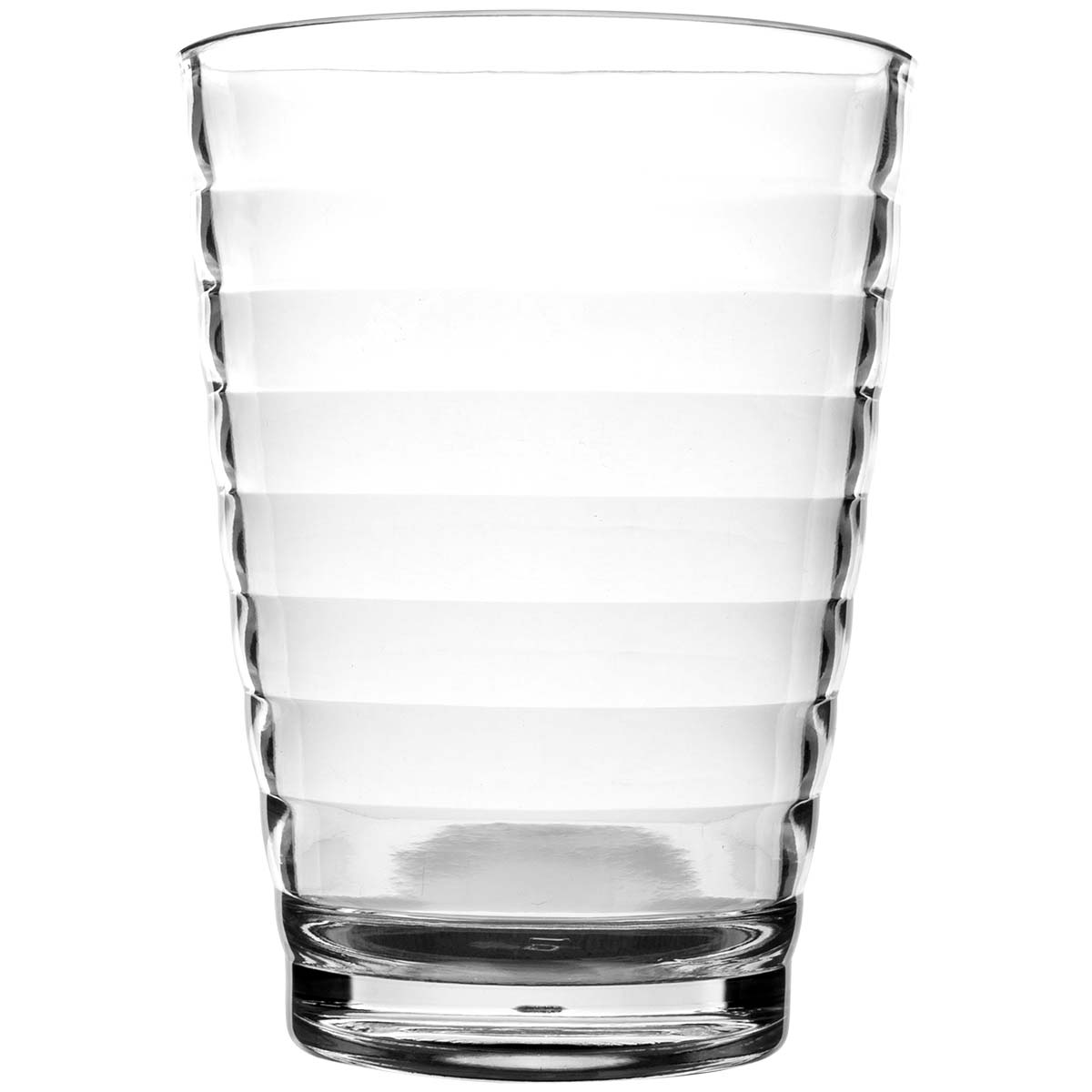 6101396 An extra firm and luxurious lemonade glass. Made of 100% polycarbonate. This makes the glass virtually unbreakable, lightweight and scratch resistant. This glass is also dishwasher safe. A set of 4 glasses.