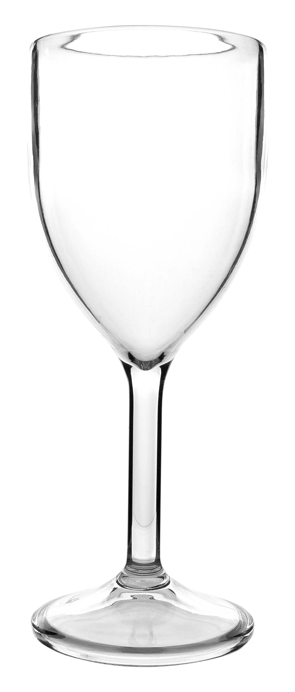 6101442 An extra sturdy and luxurious set of wine glasses. Made of 100% polycarbonate This makes the glasses almost unbreakable, light weight and scratch proof. The glasses are also dishwasher safe. Packed in units of 2.