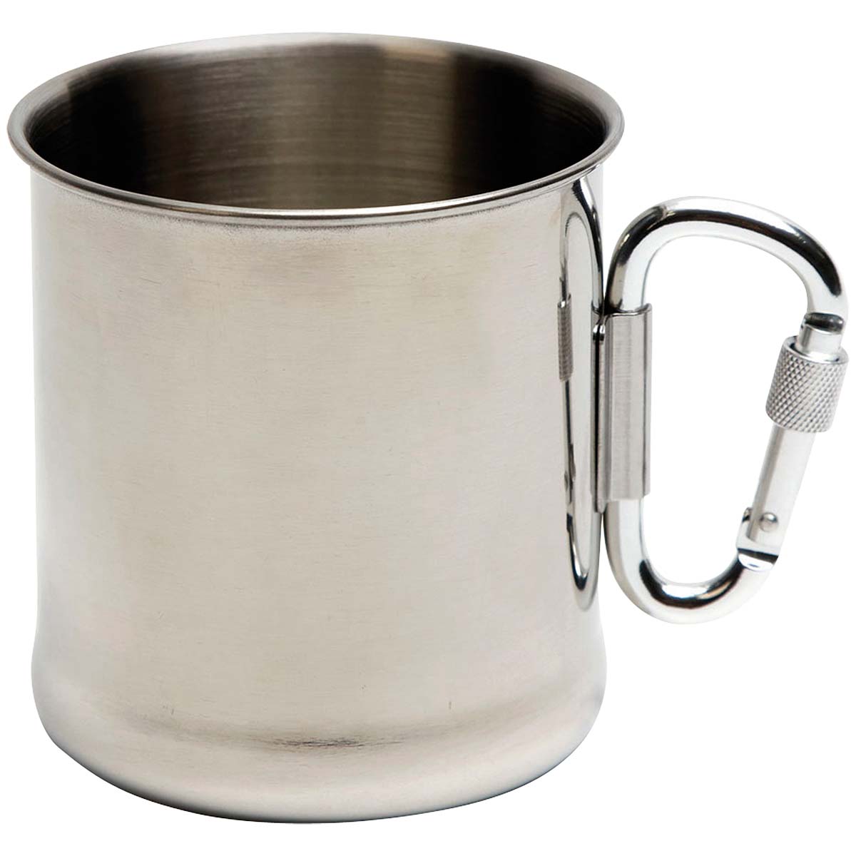 6101578 A sturdy cup. Due to the carabiner hook this cup is easy to attach to your belt or backpack. The carabiner hook can be folded in, making it more compact for storage.