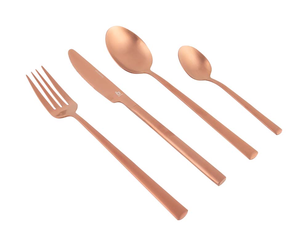 6102152 A stylish 16-piece set of cutlery suitable for 4 persons. Made of strong stainless steel and is dishwasher safe. In addition, the handle lies comfortably in the hand. Gives your set table an elegant look.