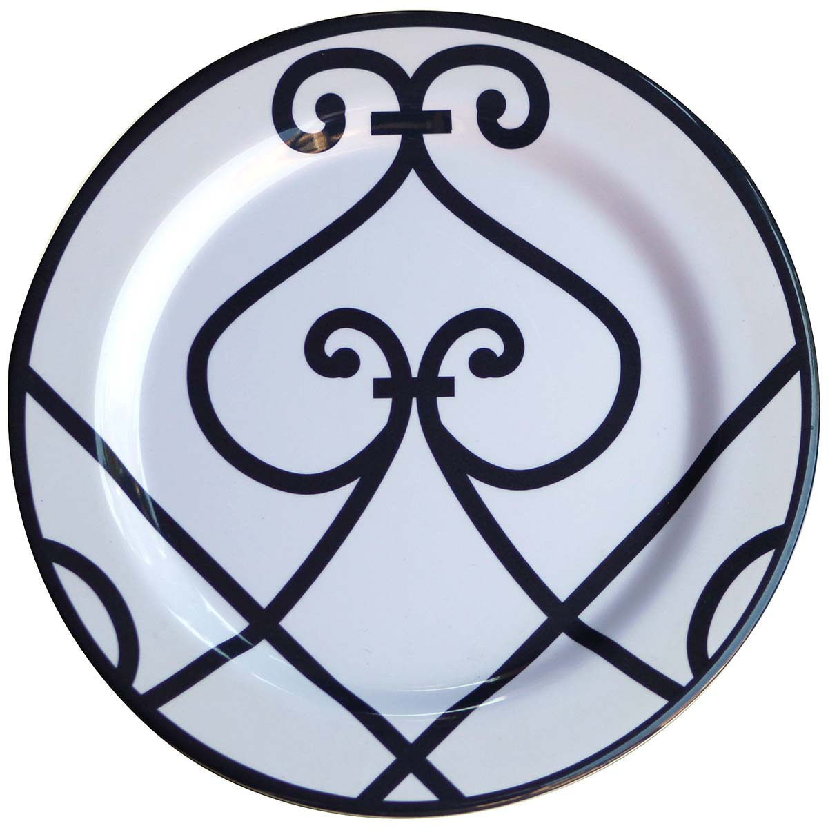 6111165 Sunvibes - Plate - Large - Melamine - Arabesque - 6 Pieces