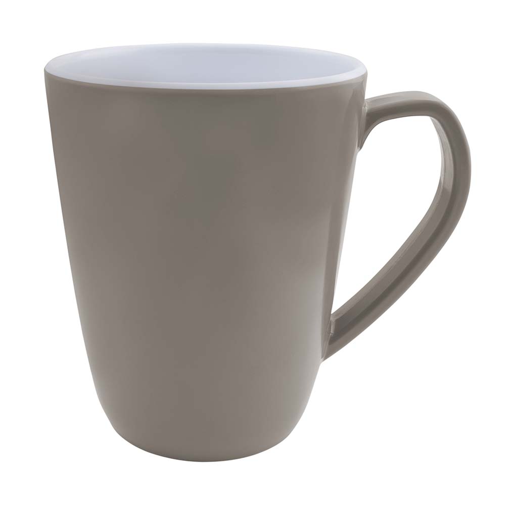 6181278 A set of 4 lightweight and sturdy mugs with ear. Virtually unbreakable, shatterproof and scratch resistant. Made of high quality 100% melamine. Dishwasher safe and food approved.