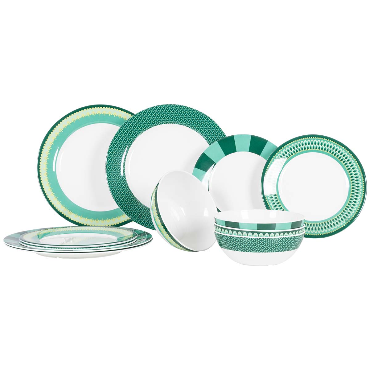6910122 Gimex - Colour Line - Servies - Groen - 12-Delig