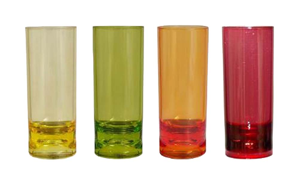 6910190 A stylish shot glass in different rainbow colors from the Colour line collection. Virtually unbreakable due to high quality MS material. Consists of a set of 4 pieces. Very easy to clean and long lasting, which makes the glass very durable. In addition, the shot glass is very lightweight and scratch resistant. Capacity: 40 ml.
