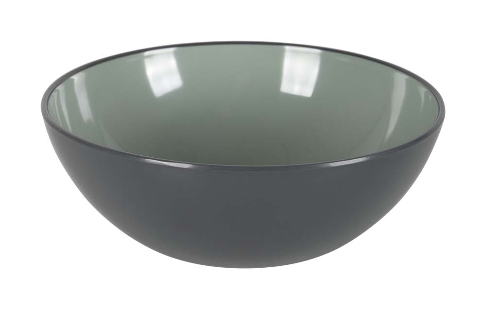 6912142 A stylish green bowl from the Vivid line collection. Made of high-quality 100% melamine, virtually unbreakable, and scratch-resistant. The bowl is soundproof and hygienic due to the replaceable anti-slip solution. Ideal for camping, at home, or on the boat. Additionally, the bowl is lightweight, dishwasher-safe, and food-approved. Dimensions of the bowl: Ø 15.5 cm.