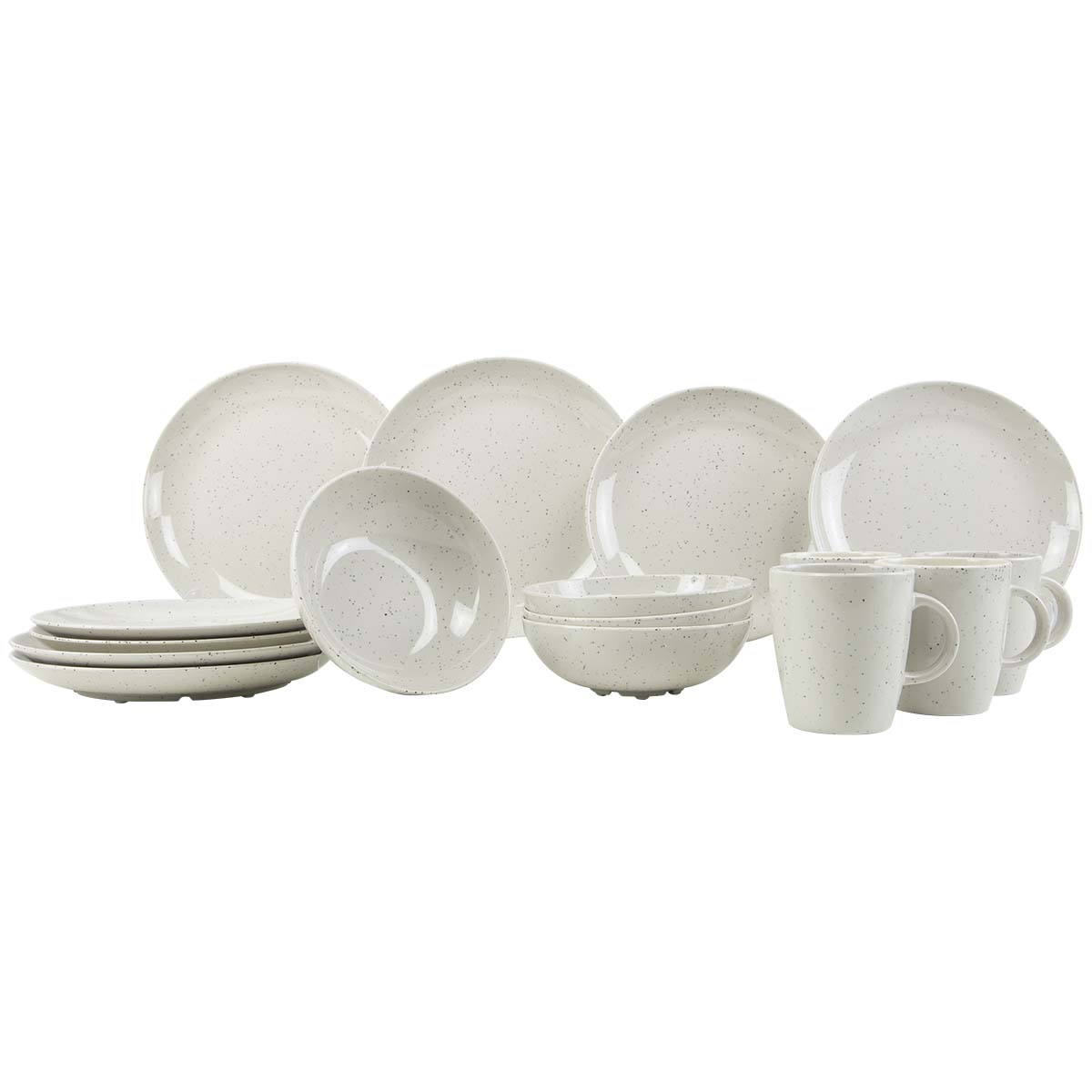 6914114 Gimex - Solid Line - Servies - Granite - Beige - 16-Delig