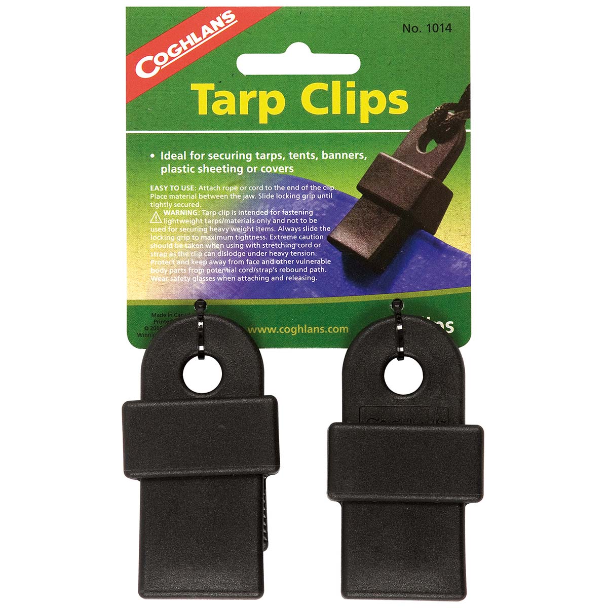 7691014 Sturdy clips. For securing a tent carpet, a tarp, a cover, a groundsheet etc. The clamps are quick and easy to attach, without damages. A rope or peg can be attached through the eye of the clip to fix the clip.